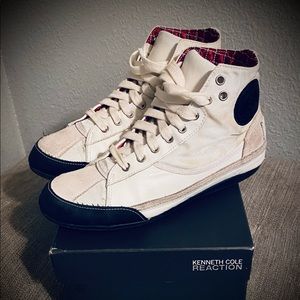 Vintage White Leather/ Canvas Kenneth Cole size 9